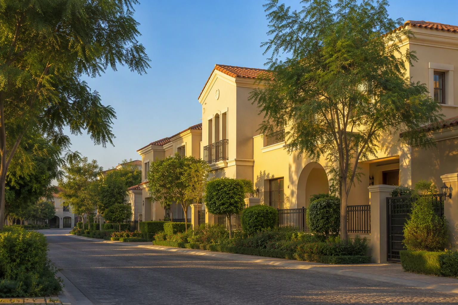 Al Raha Gardens family villa community street, Abu Dhabi