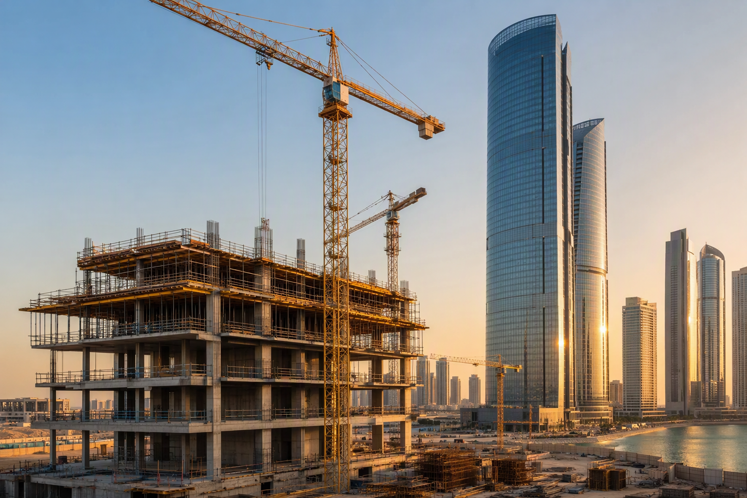 Off-plan residential tower under construction in Abu Dhabi