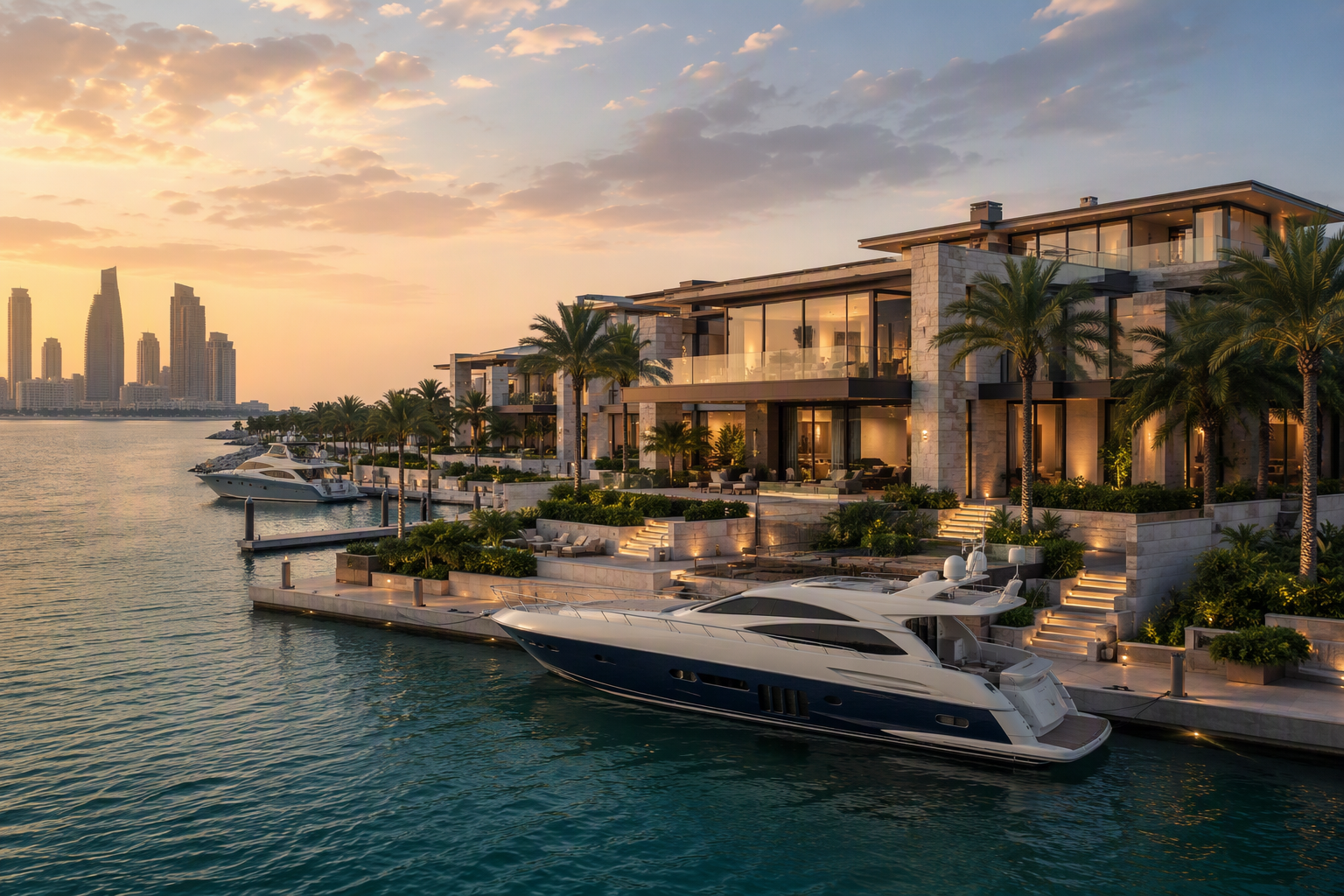 Ramhan Island waterfront villas and private marina, Abu Dhabi