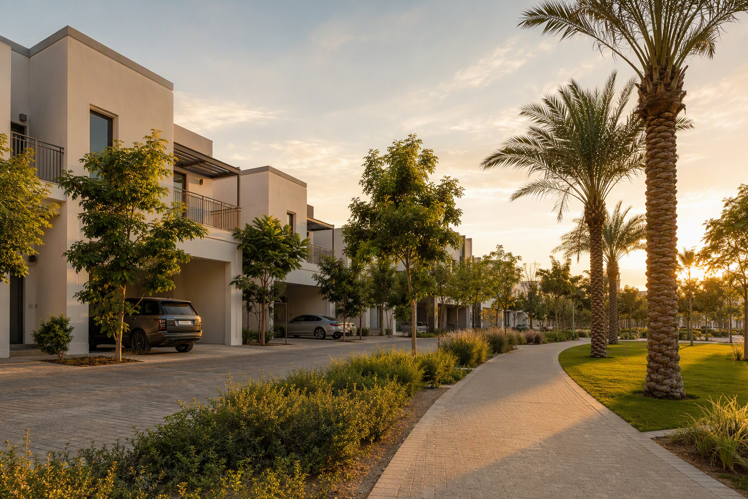 Al Ghadeer Parks by Aldar - townhouses and villas exterior