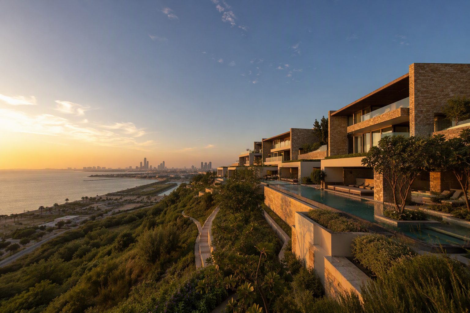 Nawayef West by Modon, Hudayriyat Island - hilltop residences exterior