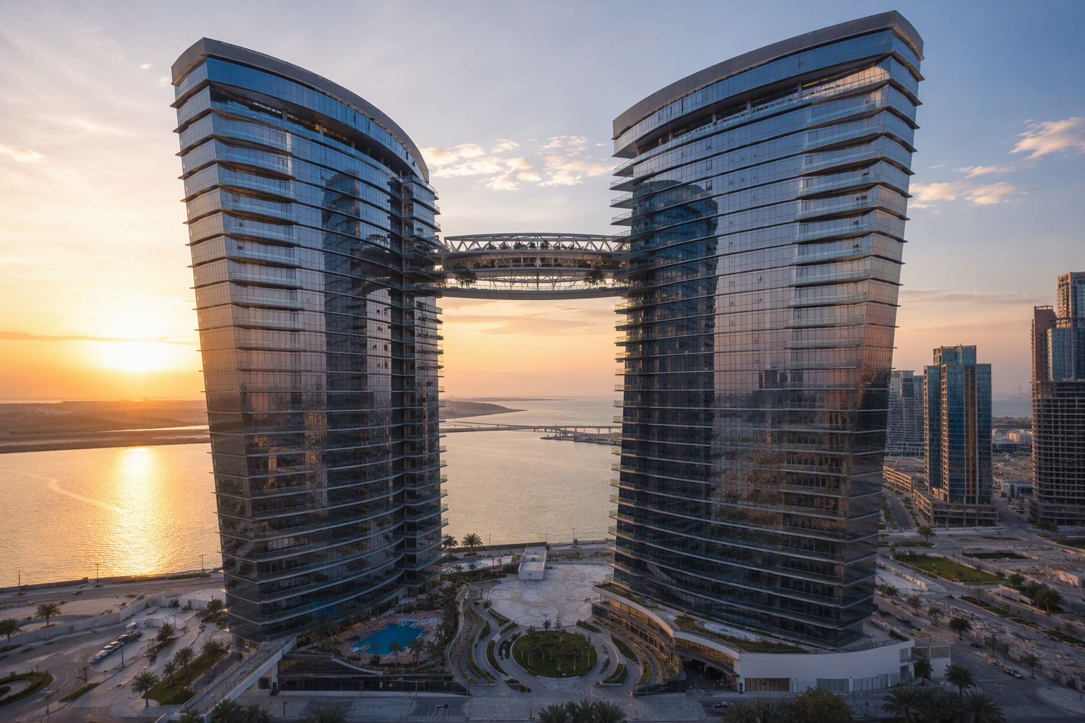 SAAS Heights, Al Reem Island - twin towers exterior